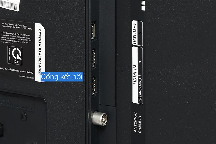 Smart Tivi LG 4K 50 inch 50UP7750PTB Màu Đen