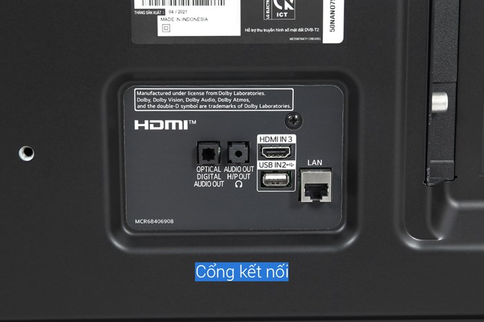 Smart Tivi NanoCell LG 4K 50 inch 50NANO75TPA Màu Đen