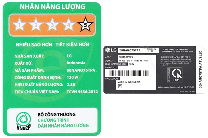 Smart Tivi NanoCell LG 4K 50 inch 50NANO75TPA Màu Đen