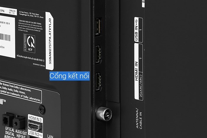 Smart Tivi NanoCell LG 4K 55 inch 55NANO75TPA Màu Đen