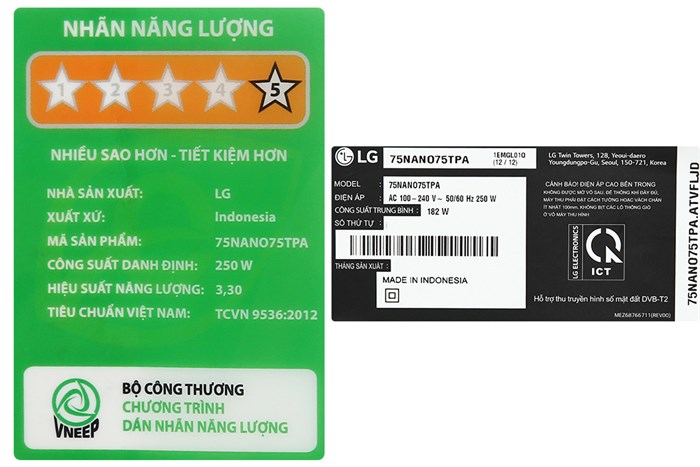 Smart Tivi NanoCell LG 4K 75 inch 75NANO75TPA Màu Đen