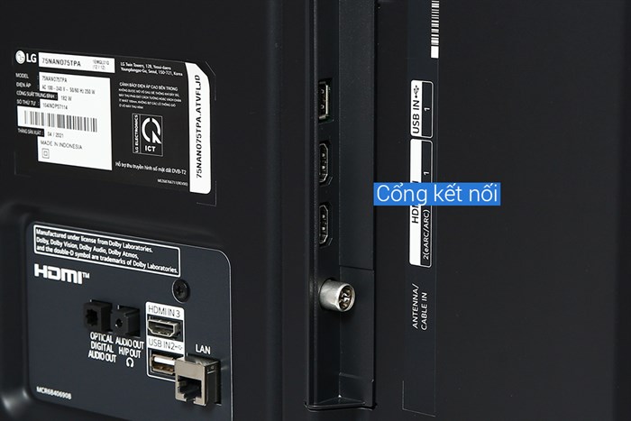 Smart Tivi NanoCell LG 4K 75 inch 75NANO75TPA Màu Đen