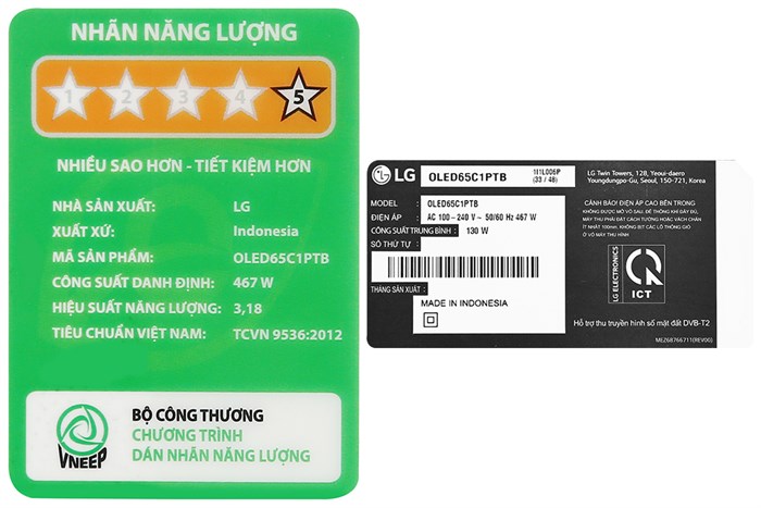 Smart Tivi OLED LG 4K 65 inch 65C1PTB Màu Đen