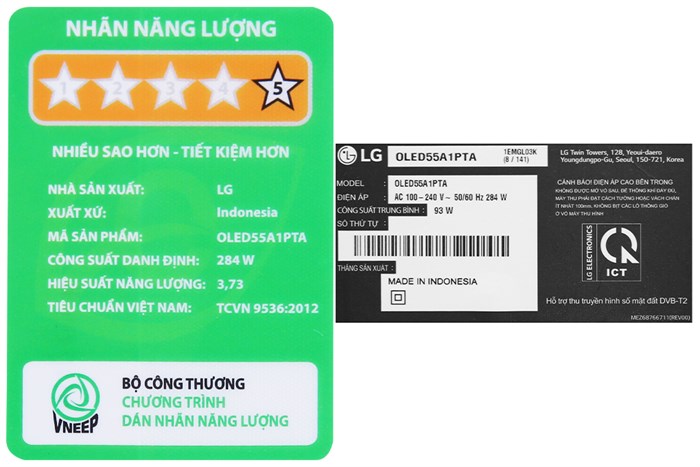 Smart Tivi OLED LG 4K 55 inch 55A1PTA Màu Đen