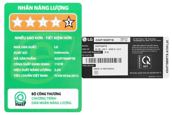 Smart Tivi LG 4K 43 inch 43UP7800PTB Màu Đen