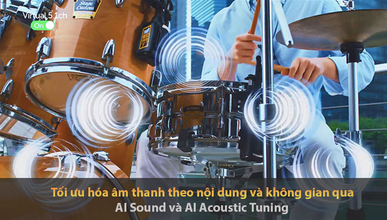 Smart Tivi LG 4K 55 inch 55UP7800PTB AI Sound và AI Acoustic Tuning
