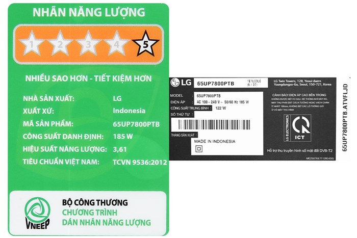 Smart Tivi LG 4K 65 inch 65UP7800PTB Màu Đen