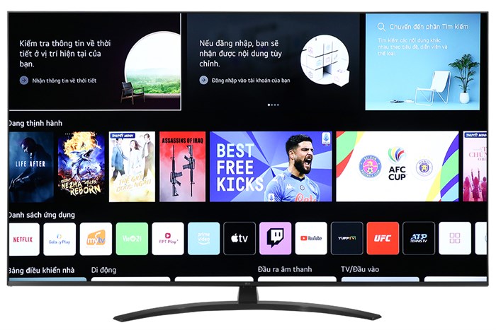 Smart Tivi LG 4K 65 inch 65UP7800PTB Màu Đen