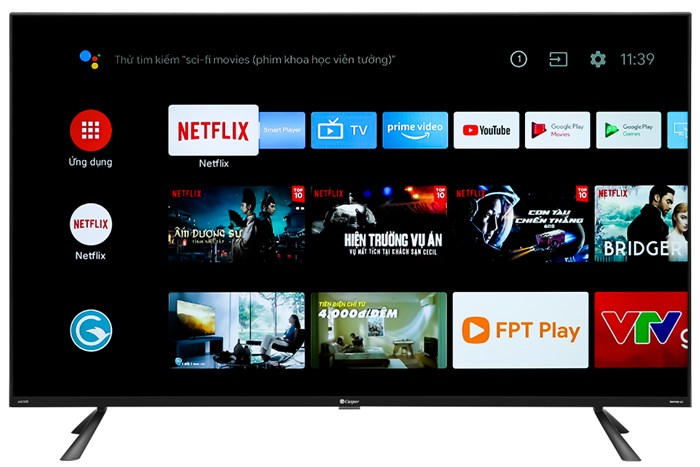 Android Tivi Casper 4K 50 inch 50UG6100 Màu Đen