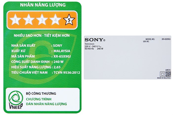 Android Tivi Sony 4K 65 inch XR-65X90J Màu Đen