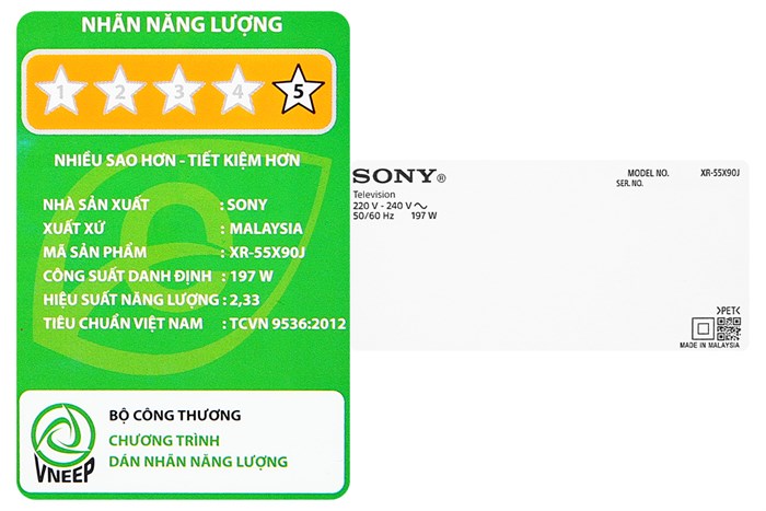 Android Tivi Sony 4K 55 inch XR-55X90J Màu Đen