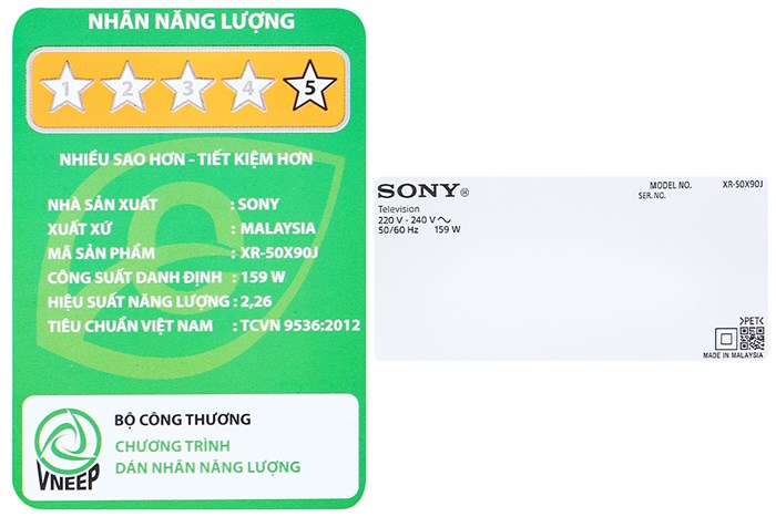 Android Tivi Sony 4K 50 inch XR-50X90J Màu Đen