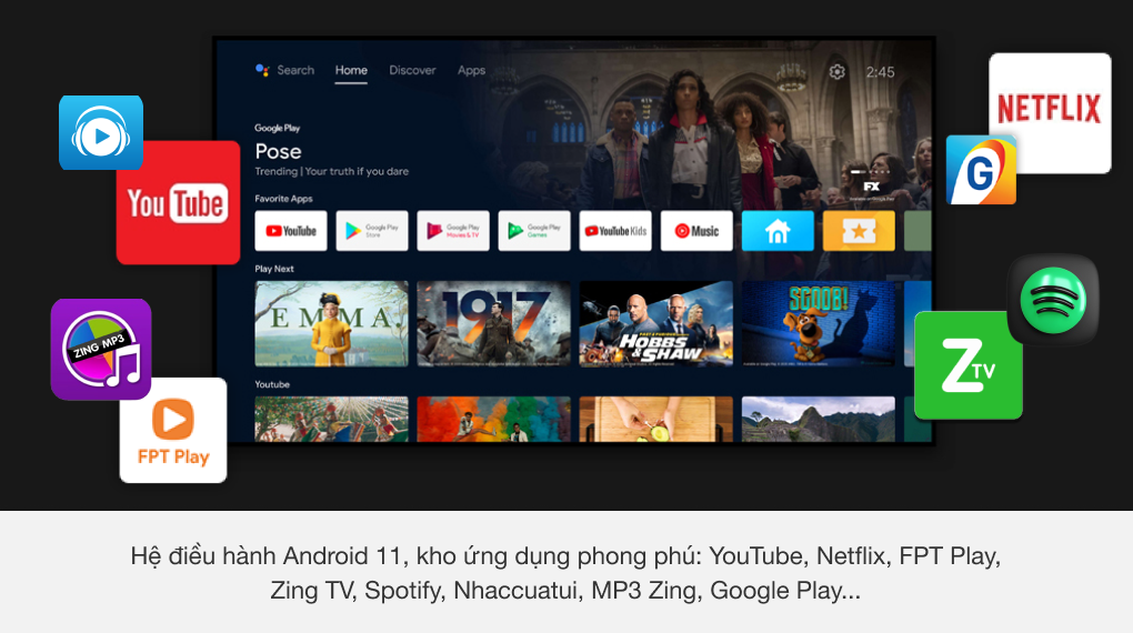 Android Tivi QLED TCL 4K 65 inch 65C728