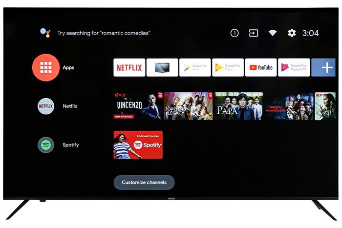 Android Tivi AQUA 4K 65 inch LE65AQT6600UG Màu Đen