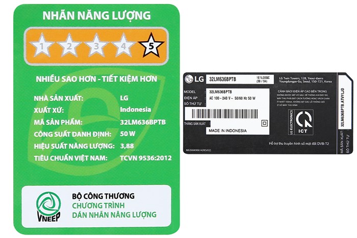 Smart Tivi LED LG 32 inch 32LM636BPTB Màu Đen