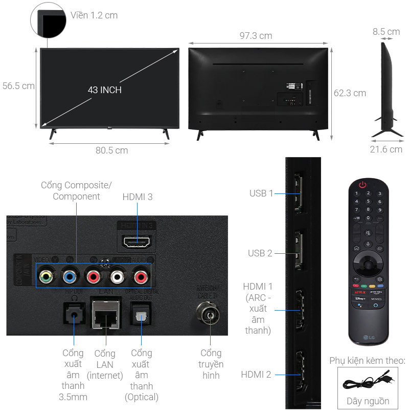 Smart Tivi Led Lg 43 Inch 43Lm6360Ptb - Giá Tốt, Có Trả Góp