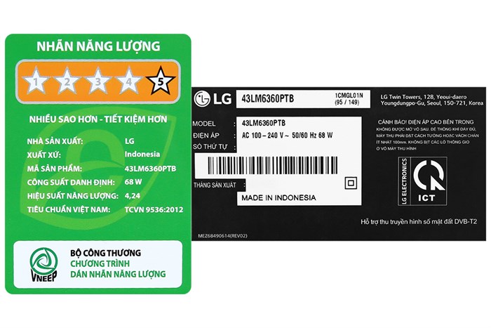 Smart Tivi LED LG 43 inch 43LM6360PTB Màu Đen