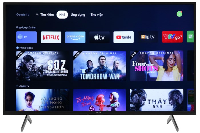 Android Tivi Sony 4K 43 inch KD-43X80J Màu Đen