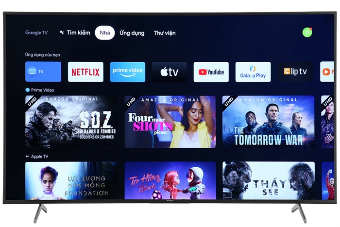 Android Tivi Sony 4K 75 inch KD-75X80J Màu Đen