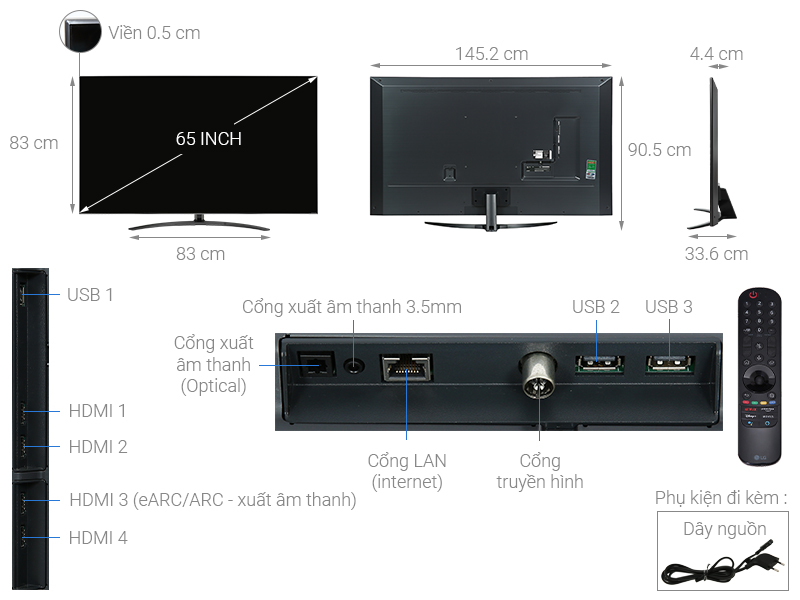 Smart Tivi NanoCell LG 4K 65 inch 65NANO86TPA