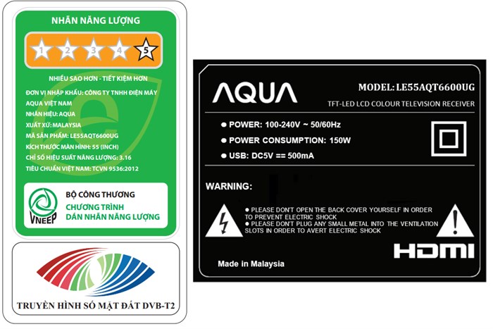 Android Tivi AQUA 4K 55 inch LE55AQT6600UG