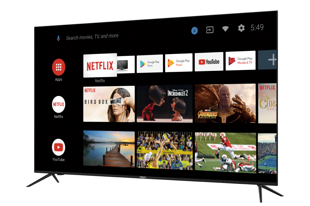 Android Tivi AQUA 4K 55 inch LE55AQT6600UG Màu Đen