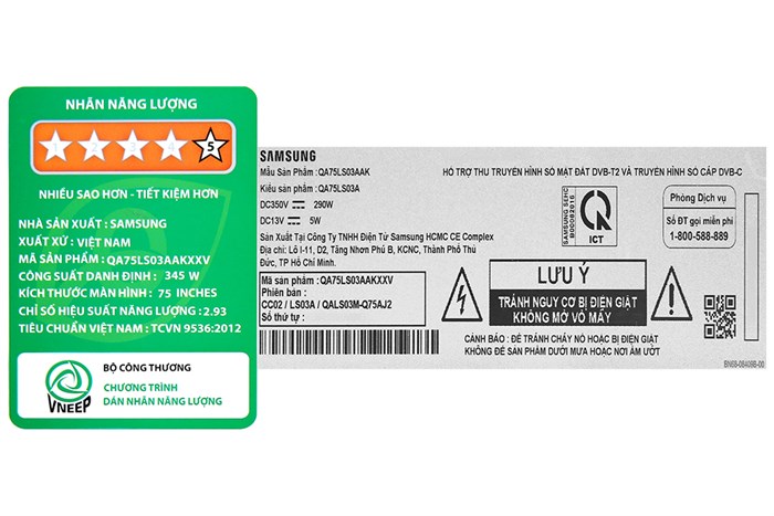 Smart Tivi Khung Tranh The Frame QLED Samsung 4K 75 inch QA75LS03A Màu Đen