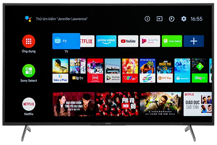 Android Tivi Sony 4K 55 inch KD-55X80J/S Màu Bạc