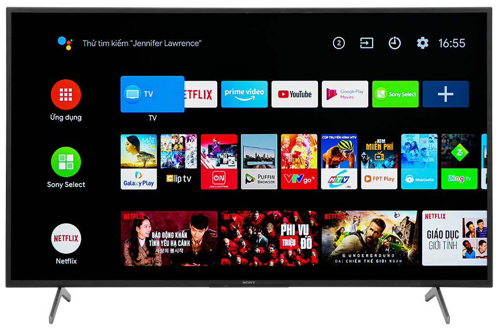 Android Tivi Sony 4K 55 inch KD-55X80J/S chính hãng