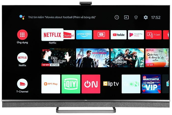 Android Tivi Mini LED TCL 4K  55 inch 55C825 Màu Bạc