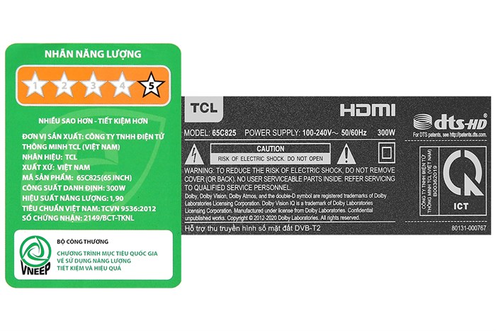 Android Tivi Mini LED TCL 4K  65 inch 65C825