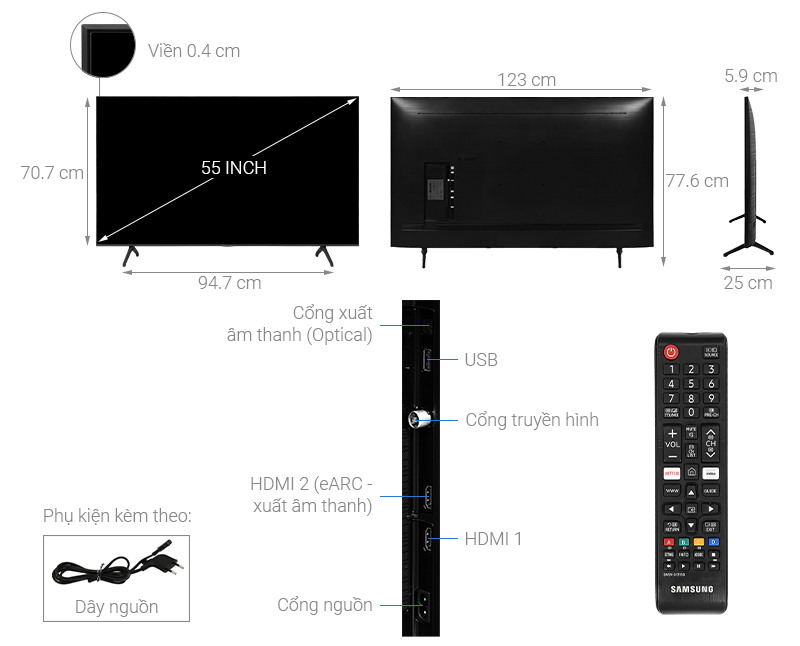 Smart Tivi Samsung 4K 55 inch UA55TU6900