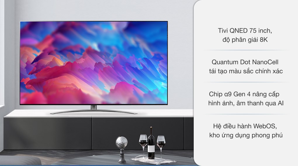 Smart Tivi QNED LG 8K 75 inch 75QNED99TPA