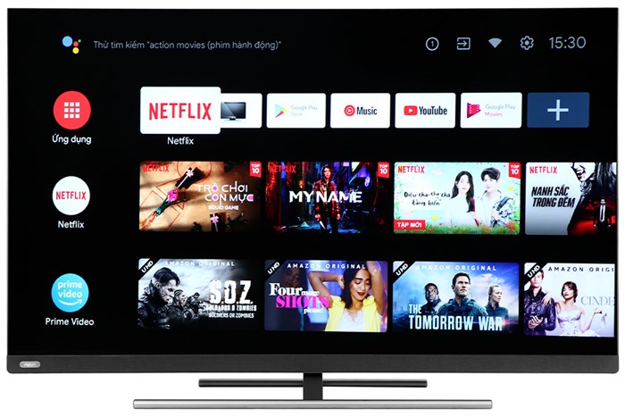 Android Tivi AQUA QLED 4K 55 inch LE55AQTS6UG Màu Đen