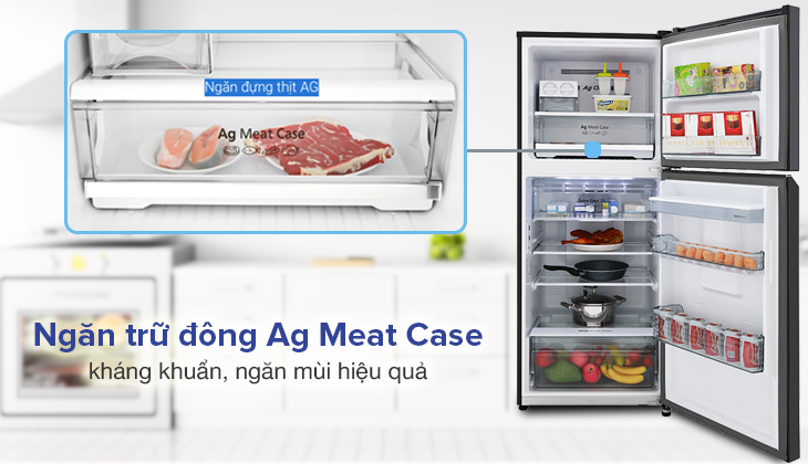 Tủ lạnh Panasonic Inverter 326 lít NR-BL351WKVN - Ngăn trữ đông Ag Meat Case