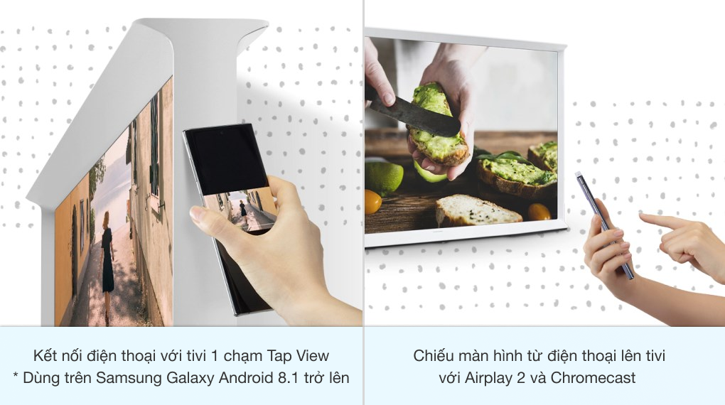 Smart Tivi Kiểu Chữ Có Chân The Serif QLED Samsung 4K 65 inch QA65LS01T