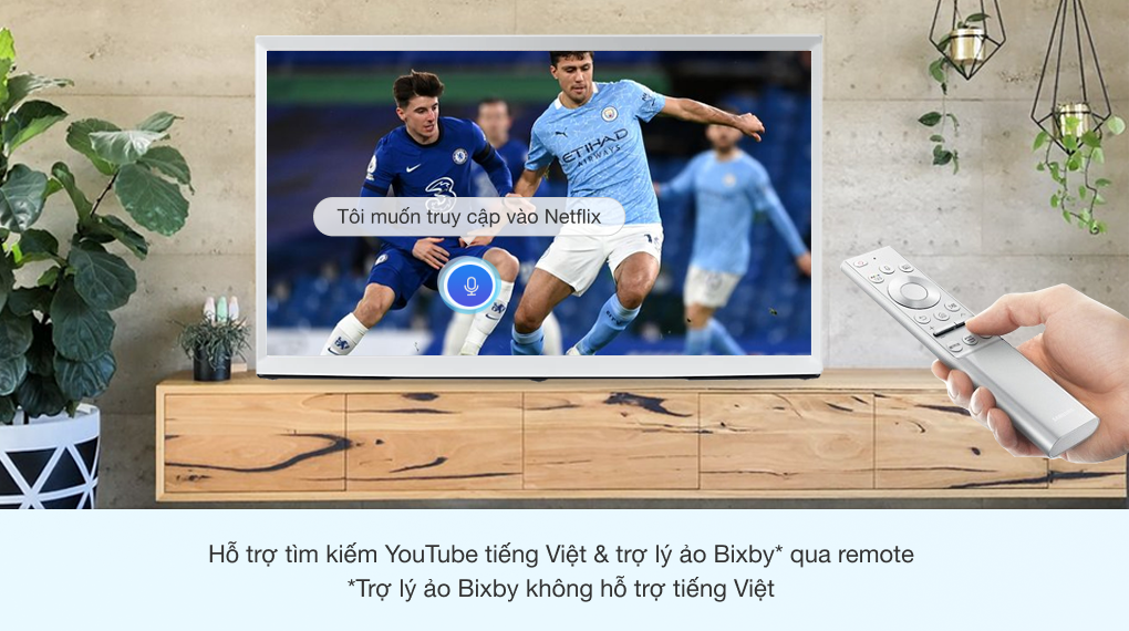 Smart Tivi Kiểu Chữ Có Chân The Serif QLED Samsung 4K 65 inch QA65LS01T