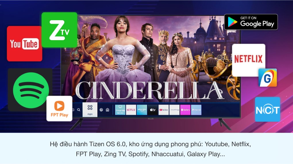 Smart Tivi Samsung 4K 43 inch UA43AU7700