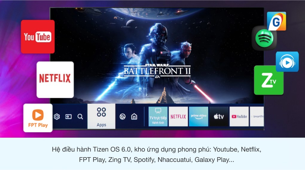 Smart Tivi Samsung 4K 55 inch UA55AU7700