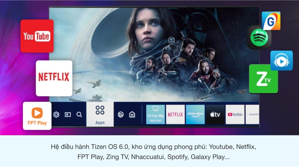 Smart Tivi Samsung 4K 65 inch UA65AU7700