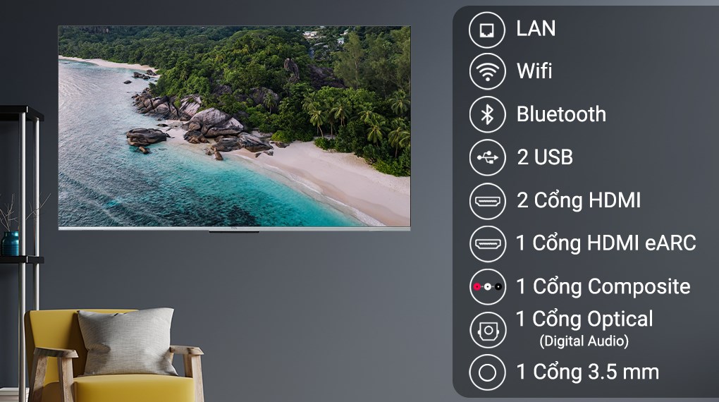 Google Tivi TCL 4K 65 inch 65P737 - 8