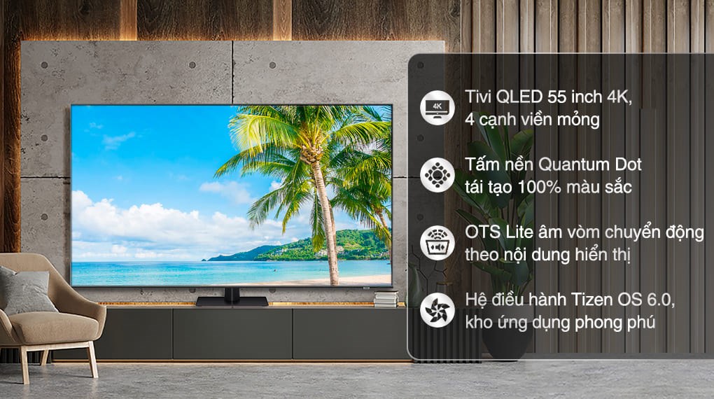Smart Tivi QLED Samsung AI 4K 55 inch QA55Q70B - 2