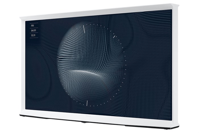 Smart Tivi Kiểu Chữ I Có Chân The Serif QLED Samsung 4K 55 inch QA55LS01BA Màu Trắng