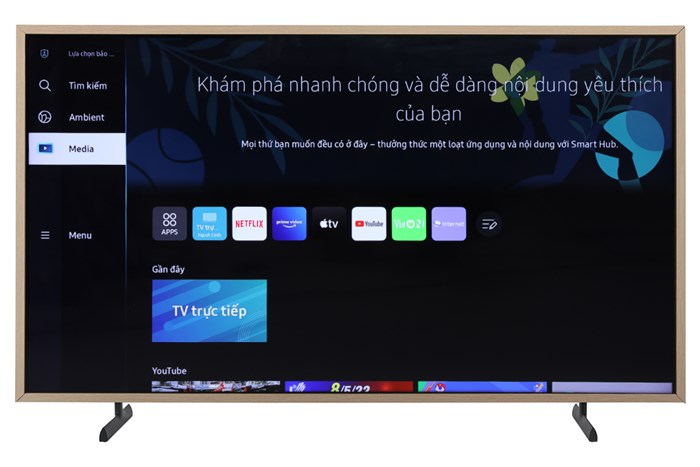 Smart Tivi Khung Tranh The Frame QLED Samsung AI 4K 55 inch QA55LS03B Màu Đen