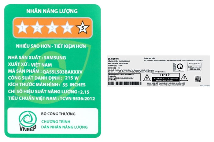 Smart Tivi Khung Tranh The Frame QLED Samsung AI 4K 55 inch QA55LS03B Màu Đen