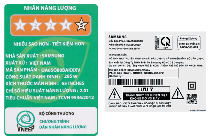 Smart Tivi QLED Samsung AI 4K 65 inch QA65Q80B Màu Đen