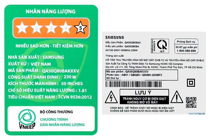 Smart Tivi QLED 4K 50 inch Samsung QA50Q80B Màu Đen