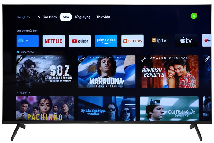 Google Tivi Sony 4K 55 inch KD-55X80K Màu Đen