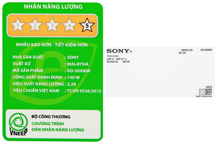 Google Tivi Sony 4K 50 inch KD-50X80K Màu Đen