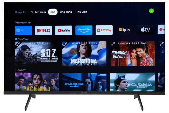 Google Tivi Sony 4K 43 inch KD-43X80K Màu Đen